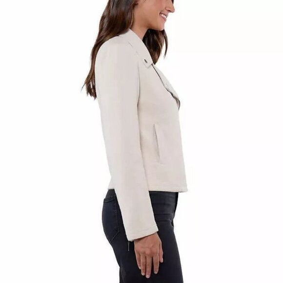 Matty M Ladies' Knit Moto Jacket - Tan (Natural) Size XXL - Picture 2 of 3